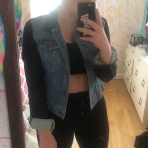 Jbrand denim and leather jacket